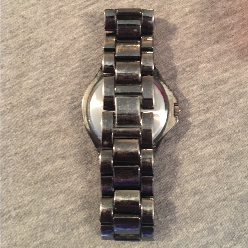 Style & Co• Gunmetal Black Watch w/ Swarovski Crystals - Picture 4 of 16
